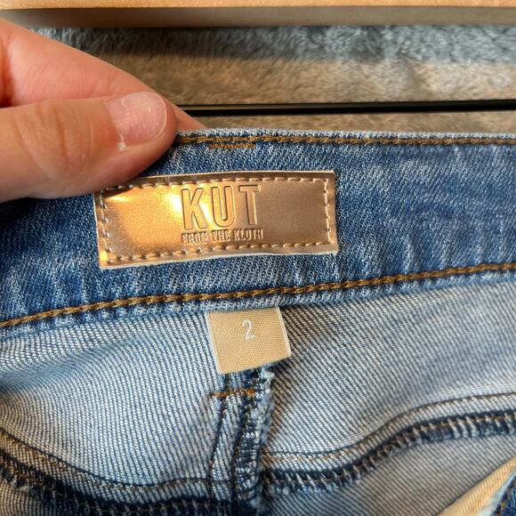 Kut From the Kloth Ana High Rise Flare Jeans Size 2 x 28” Light Wash - Picture 8 of 9